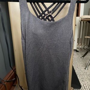 Lululemon Athletica Gray Tank Top with Crisscross Back